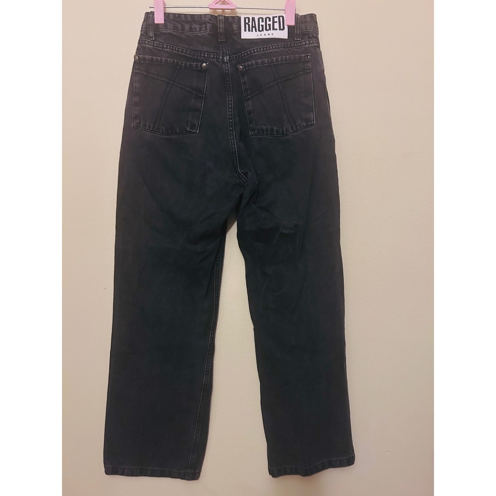 Ragged Priest Jeans Straight Leg Womens 26 Black Excellent Relaxed‎ High Rise